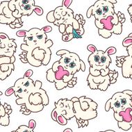 Vector bunnies illustration N2
