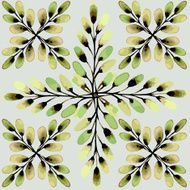 Seamless pattern The cross-shaped beam of willow buds N2