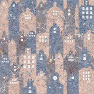 Abstract city buildings - seamless background paper surface