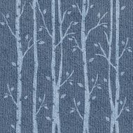 Abstract decorative trees - seamless pattern blue jeans cloth N2