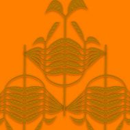 abstract orange vector wheat pattern background