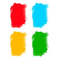 Set watercolor colorful paint stains