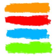 Set watercolor brush strokes