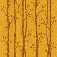 Abstract autumn trees - seamless background fabric texture