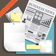 Newspaper and Blank Paper Object Background