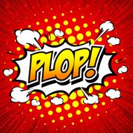 Plop! Comic Expression Vector Text