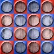 Abstract button pattern - seamless red-blue color N2