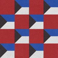 Abstract decorative tiles - seamless pattern red-blue color N3