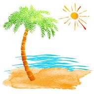Watercolor summer beach set N11