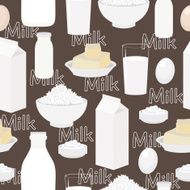 Dairy products seamless vector background N2