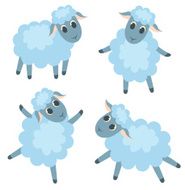 Four cute lambs