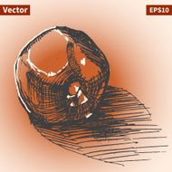 Vector sketch of garnet Illustration for your design N7