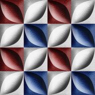 Abstract decorative tiles - seamless pattern red-blue color N4