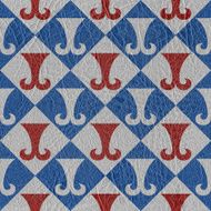 Abstract paneling pattern - seamless red-blue color