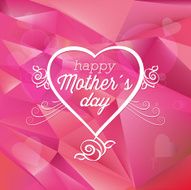 purple vibrant mother&acute;s day background with heart shape N2