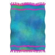 Watercolor beach towel rug carpet yoga mat