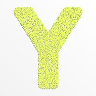 Vector multi color alphabet with grain texture letter Y