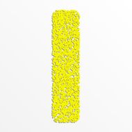 Vector multi color alphabet with grain texture letter I