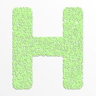 Vector multi color alphabet with grain texture letter H