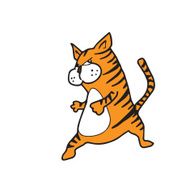 Cat fat cartoon