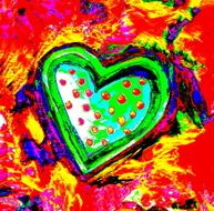 painted heart N12