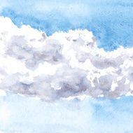 watercolor drawing clouds N4
