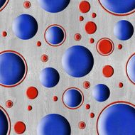 Bubble decorative pattern - seamless background red-blue colors N2