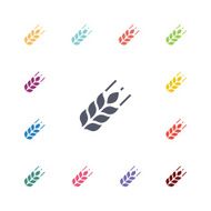 agriculture flat icons set