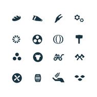 set of agriculture farm icons N4