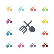 farm flat icons set