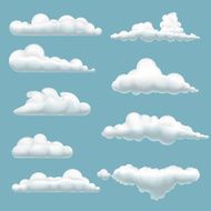 set of cartoon clouds N2