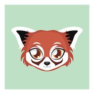Cute red panda portrait