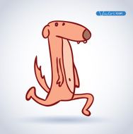 cartoon dog Vector illustration