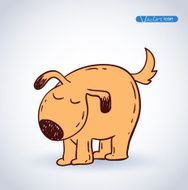 cartoon dog Vector illustration N3