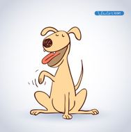 cartoon dog Vector illustration N4
