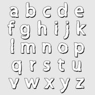 ABC lowercase bloated alphabet letters set N2