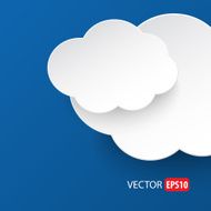 White clouds on sky blue background vector N8