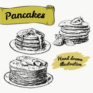 set of pancakes with fillings and additives N2