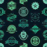 Vintage Label Seamless Pattern N3