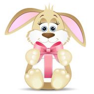 Rabbit with gift box