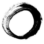 Black brush stroke in the form of a circle N2