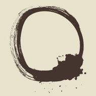 Black brush stroke in the form of a circle N3