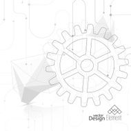 Vector abstract background with gear whee N2