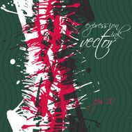 Vector Grungy Watercolor Shaded Painting Expressive Messy Blob N4