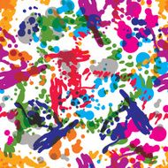 Colorful splattered web design repeat pattern art ink blob N13