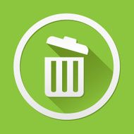 Trash can icon great for any use Vector EPS10
