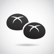 Bun icon isolated on white background N2