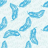 Decorative pattern with feathers N2