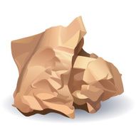 Crumpled Paper Ball On White N2