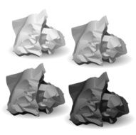 Set Of Crumpled Paper Balls N2